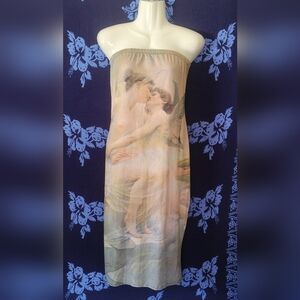 Miroh angelic graphic strapless dress